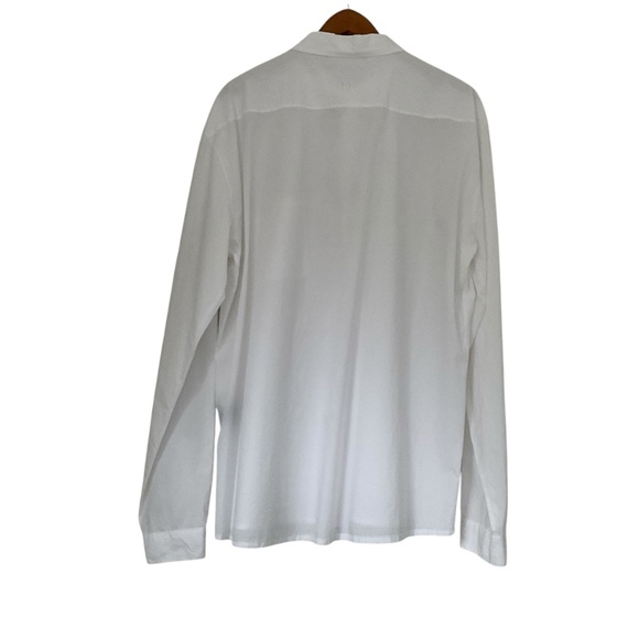Hannes Roether Avant Garde Shirt 2XL White Button Up Cotton Crinkle Thin Summer - Picture 2 of 11